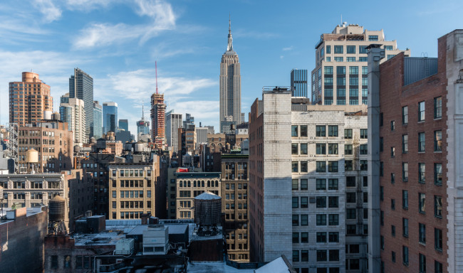 Apartments on the New York City skyline