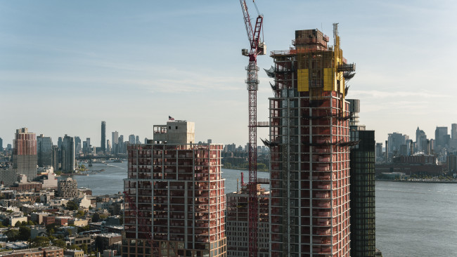 Residential towers being constructed in NYC