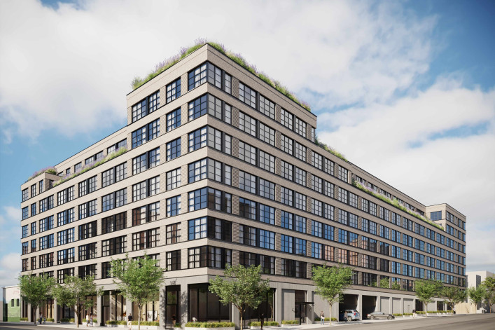 A rendering of the 350-unit building near the Gowanus Canal.