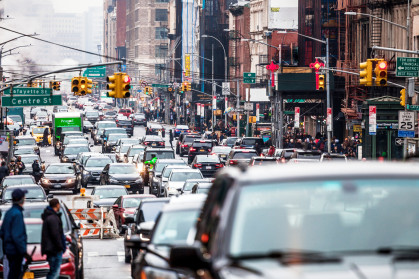 Traffic in Downtown Manhattan