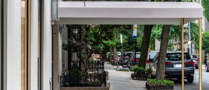 Entrance Canopy To Luxury Apartment Building in the Upper East Side of Manhattan in New York City