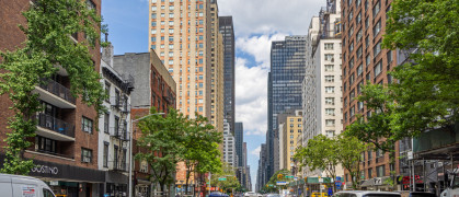 Apartment buildings along Lexington Avenue in Manhattan