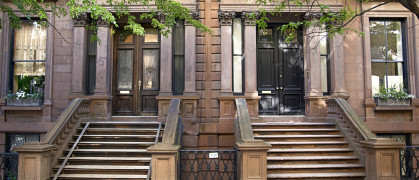 front view of a house in Brooklyn Heights.