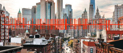 Lower Manhattan skyline and Chinatown