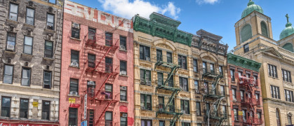 apartment buildings on Catherine Street in Lower Manhattan