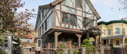 House with white and wooden slat walls